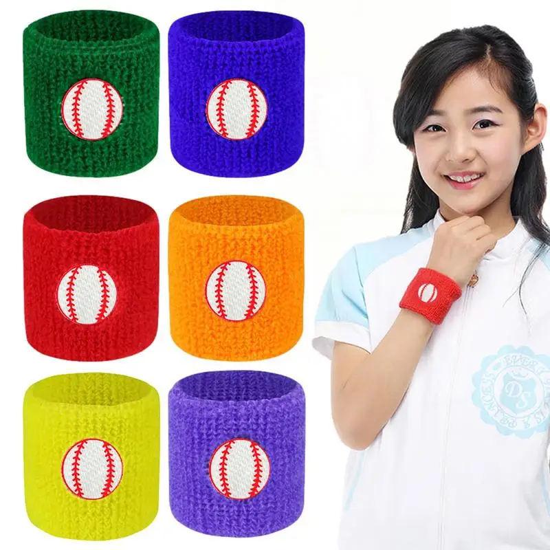 Wrist Bands Sports Sports Sweat Bands Tennis Wristbands 6 Pcs Breathable Absorbent Athletic Wristbands For Tennis Basketball