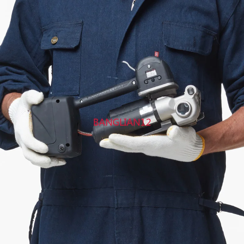 Handheld for 16-25mm PET Automatic Bundling Machine Battery Powered 5000N Bundling Tools Plastic Steel Bundling Tensioner