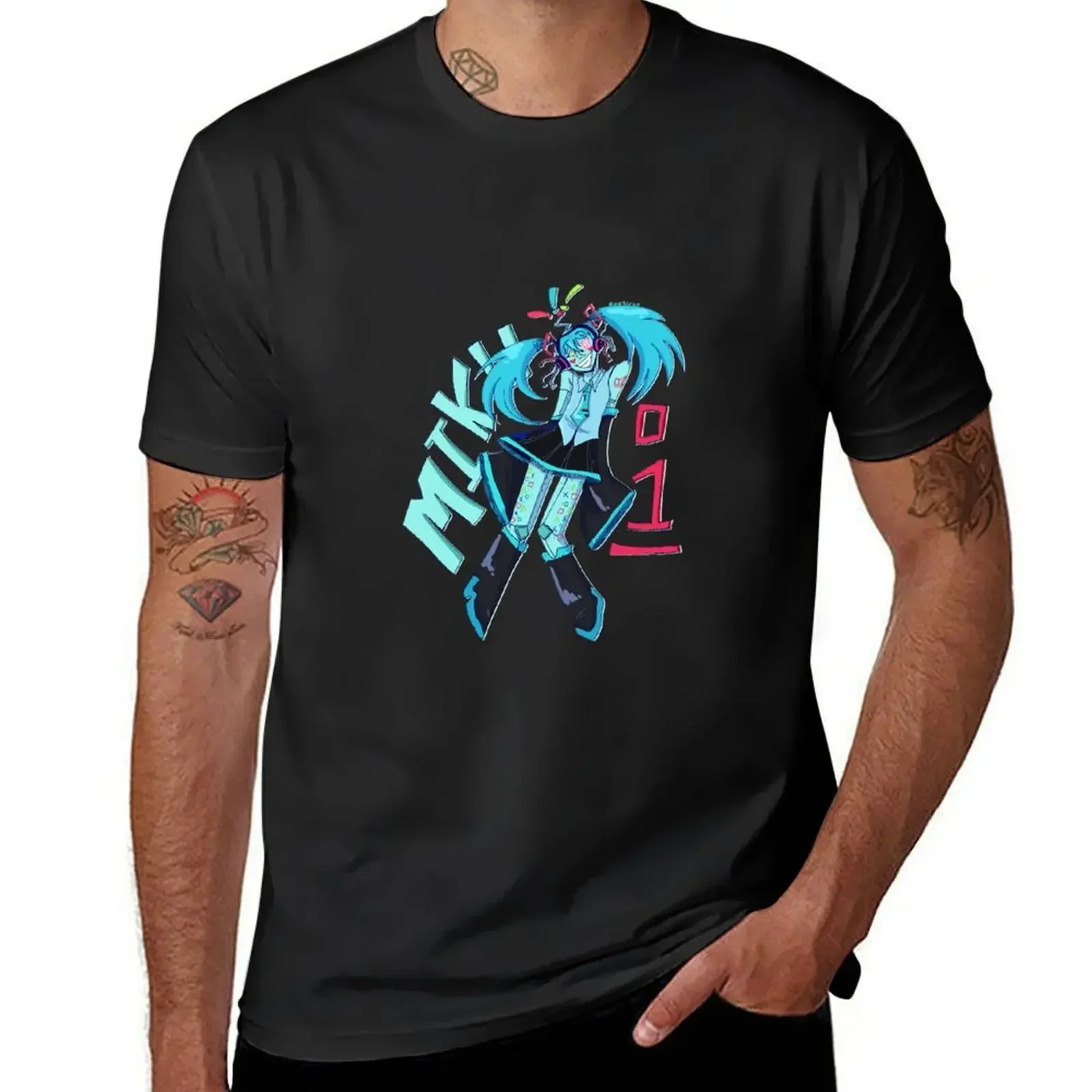 Robo-Miku T-shirt sports fans customs big and tall t shirts for men High Quality 100%Cotton Short Sleeve