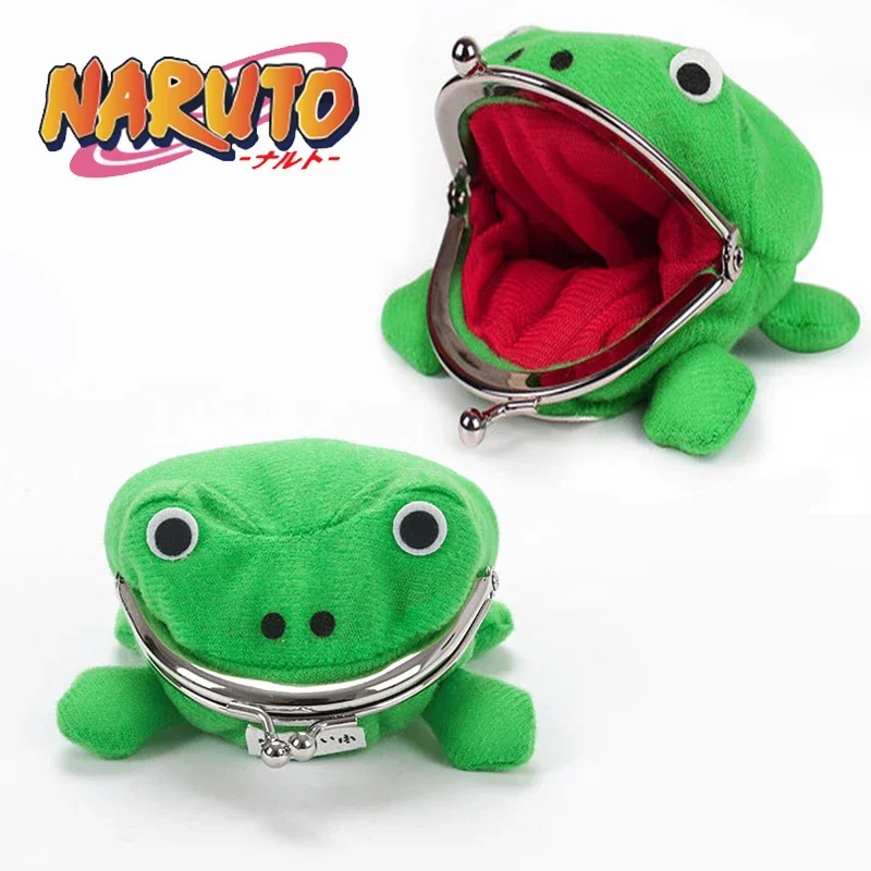 

Anime Naruto Kawaii Little Frog Coin Purses Soft Cartoons Cosplay Props Durable Coin Purse USB Cable Earphone Bag Toys fans Gift