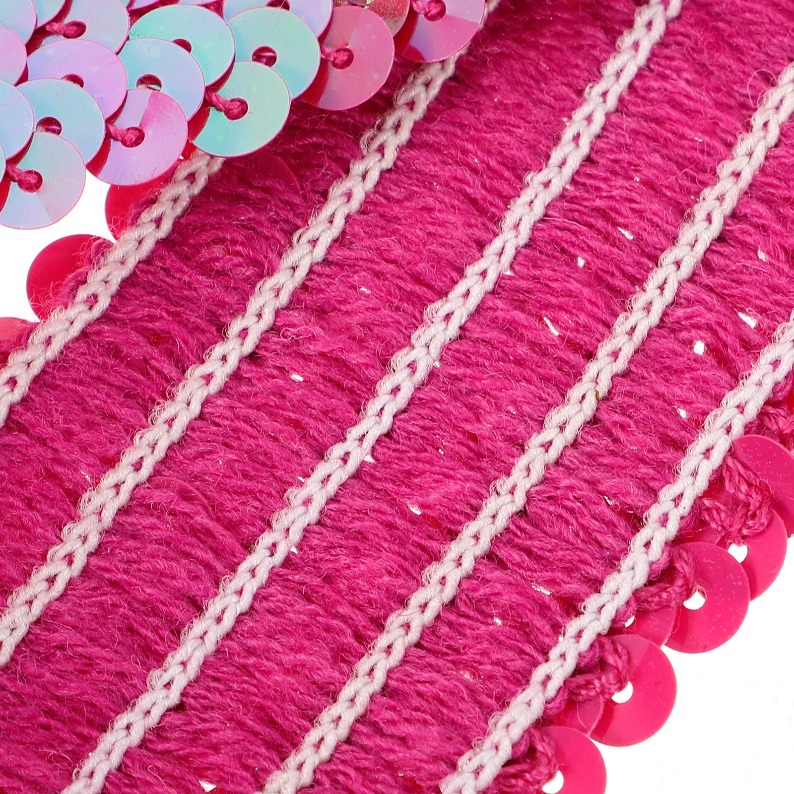 

1pc Sequin Headband Bright Glitter Elastic Hairband For Women Fashion Party Festival Cosplay Accessory Rose Red