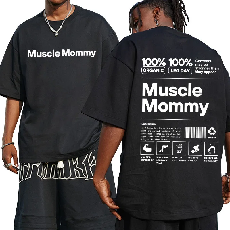 

Funny Muscle Mommy Pump Cover Gym Meme T Shirt Men's Fashion Gothic Humor Vintage Oversized T-shirt Y2k Streetwear Tee Shirts