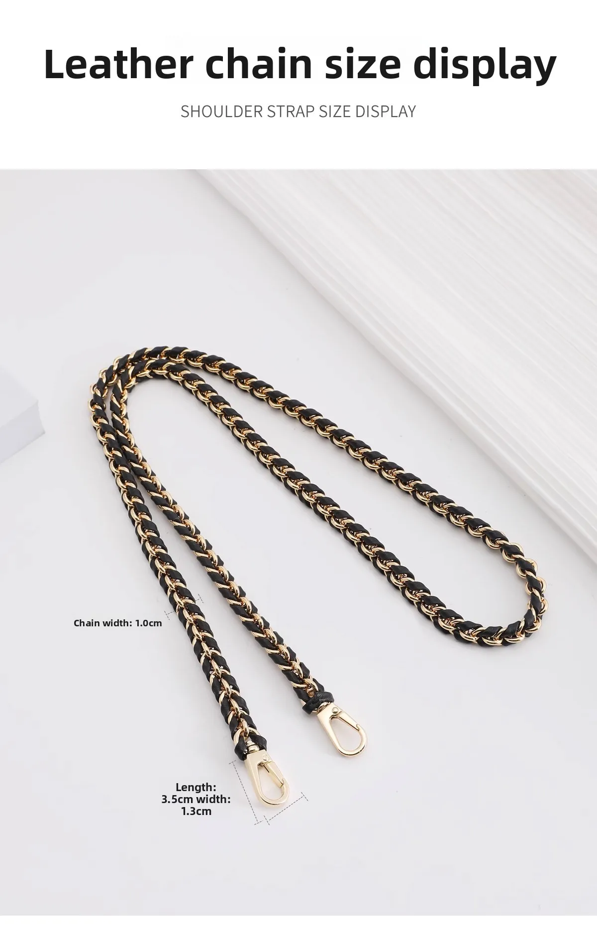 Cowhide Woven Chain Strap For rainer18, Leather Interwoven Shoulder Crossbody Bag Replacement Strap Handbag Accessories