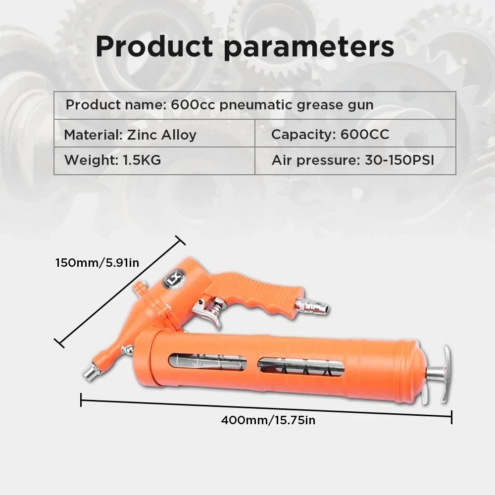 جديد 1 مجموعة 600cc الهواء تعمل الشحوم بندقية أدوات موزع وقود التزود بالوقود معدات يدوية ضاغط الهواء أدوات التشحيم السيارات