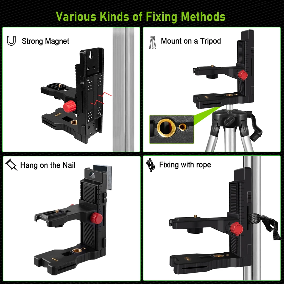 Fine super strong magnet pulls L-bracket leveling support for universal Laser level bracket