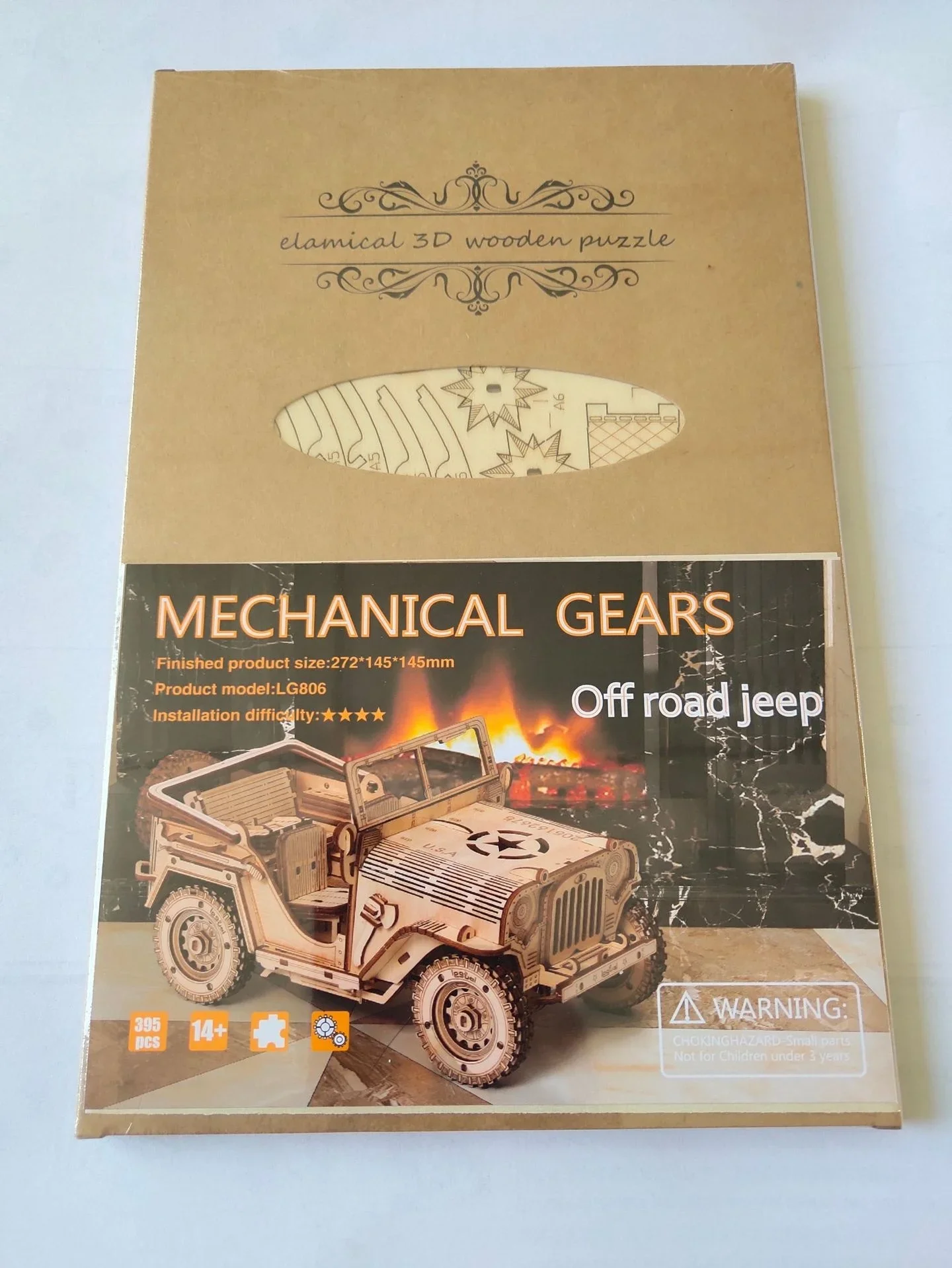 Off-road Jeep Modell 3D Holz Puzzle Auto Montage Spielzeug Jeep Puzzle Spielzeug für Erwachsene Holz Modell Baustein Kits
