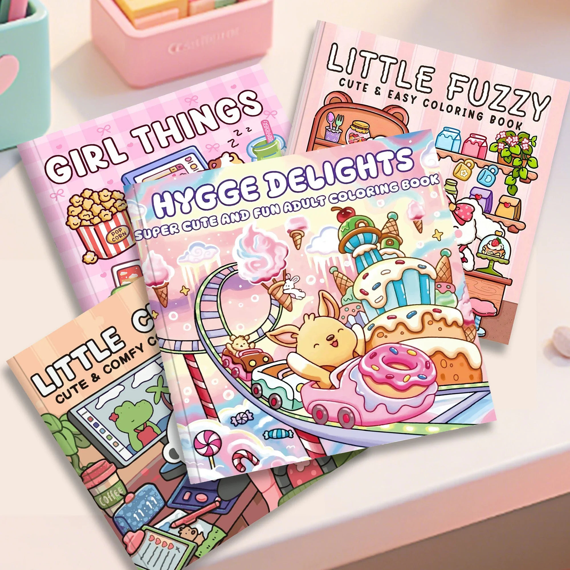 

Girl Things Adult Coloring Book Easy Bold Creative Pages Relaxing Stress Relief DIYParent Child Interaction Home Leisure Art Th