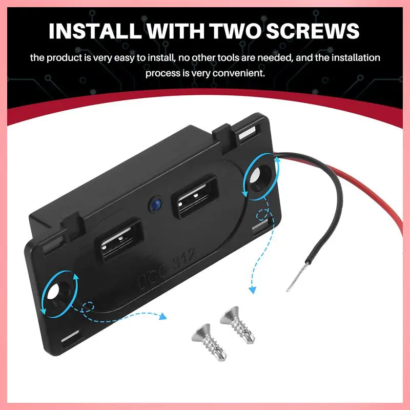 Y23A-مركبة DC5V/3.1A المزدوج منافذ USB مقبس الشاحن تعديل الملحقات لسيارة التخييم قارب متنقل قافلة