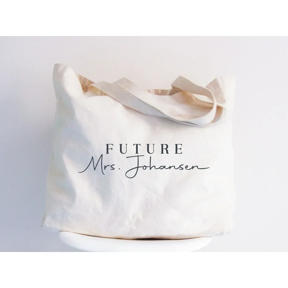

"Personalized Future Mrs Tote with Zipper | Bachelorette, Bridal Shower & Honeymoon – Bridesmaid Gift & Wedding Luggage"