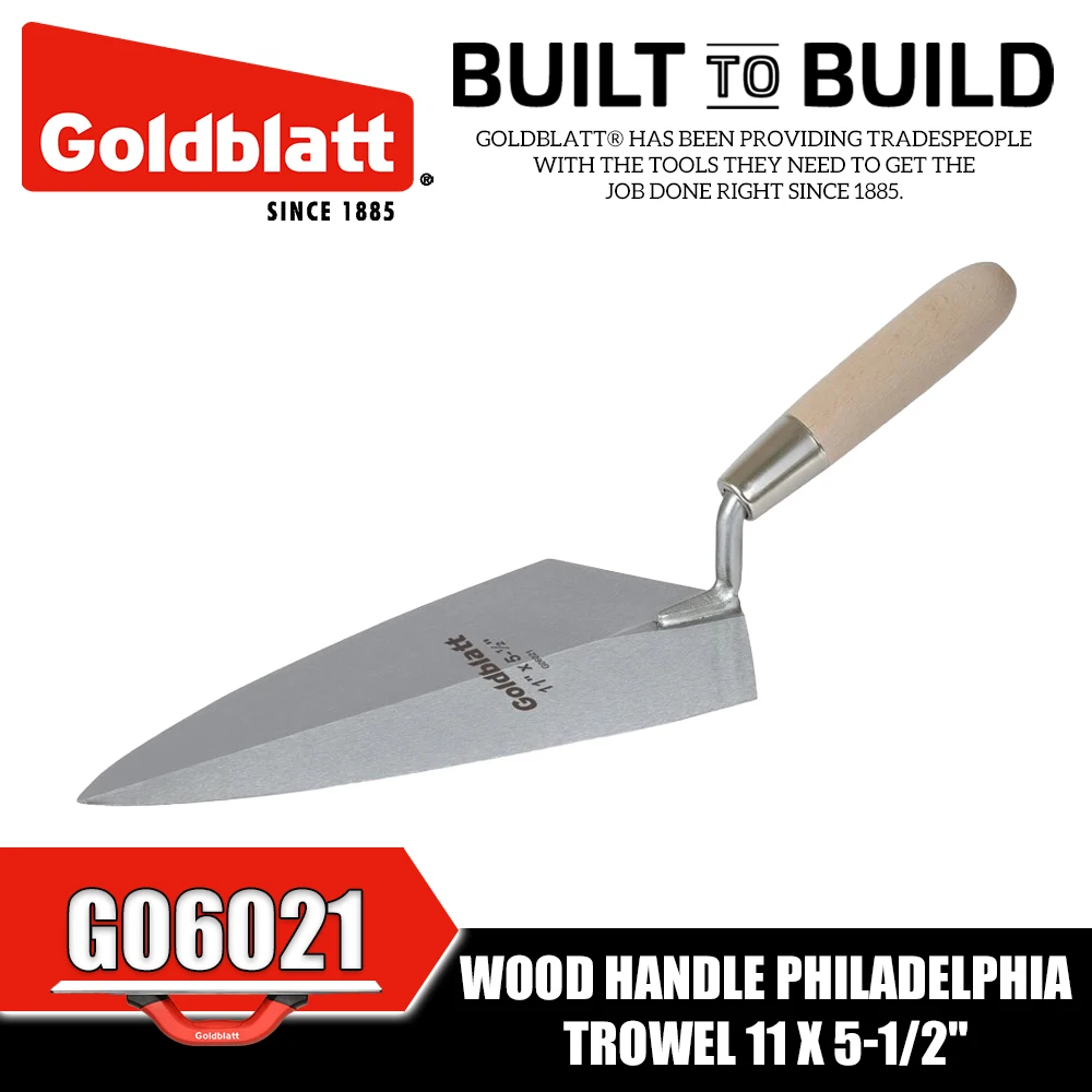 GOLDBLATT  G06114 G01651 G06021 Philadelphia Trowel Pointed Bricklaying Knife Construction Tools