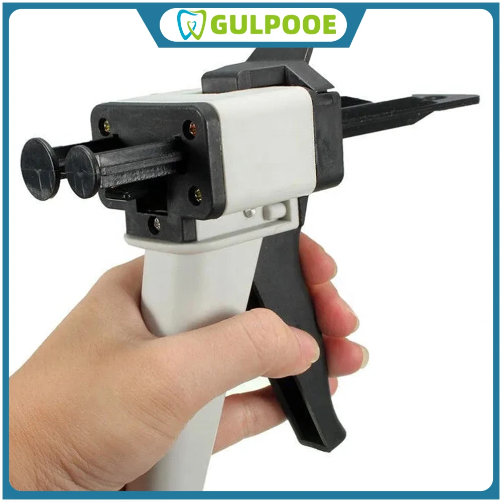 

GULPOOE 1Pc Dental Conveyor Gun Impression Mixing Dispensing Gun Universal Dispenser Silicon Rubber Dispenser Dentist Tools