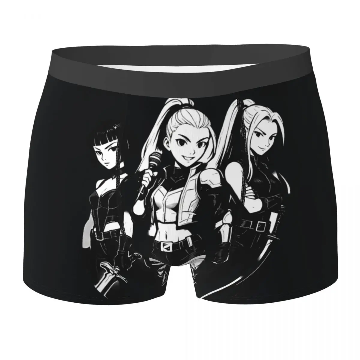 

K-POP Demon Hunters Underwear Manga Warrior Idols Huntrix Males Underpants Print Soft Boxer Shorts Hot Shorts Briefs Plus Size