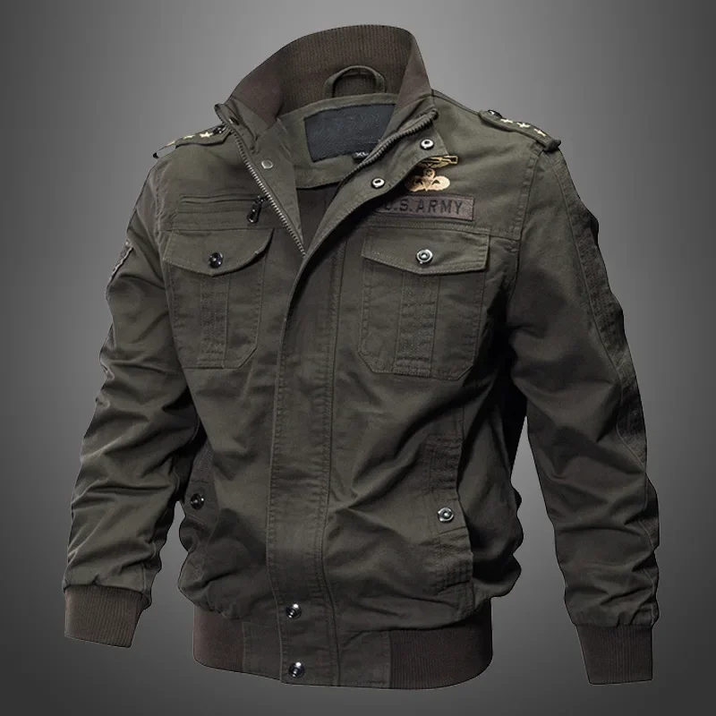 

Autumn and Winter New Men's Cotton Jacket Plus Fleece Tooling Large Size Coat Men's Fashion