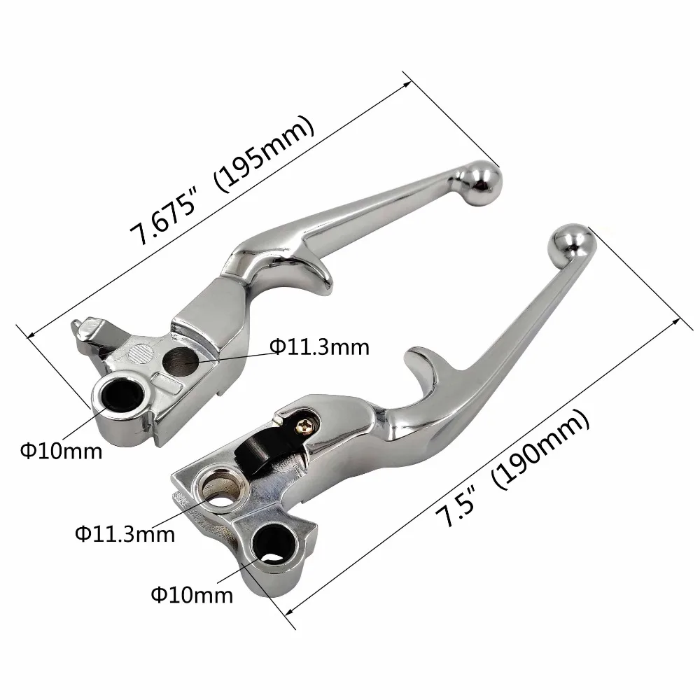 Motorcycle Accessories Brake Clutch Lever For Harley Davidson XL Sportster 883 1200 Softail CHROMED