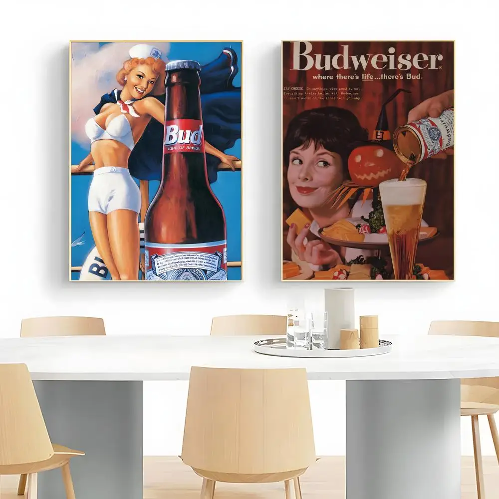 Tin Sign Original Budweiser BEER Metal Signs Funny Metal Poster Wall Art Print Poster Decorative Mural Home Decor Gift Unframed