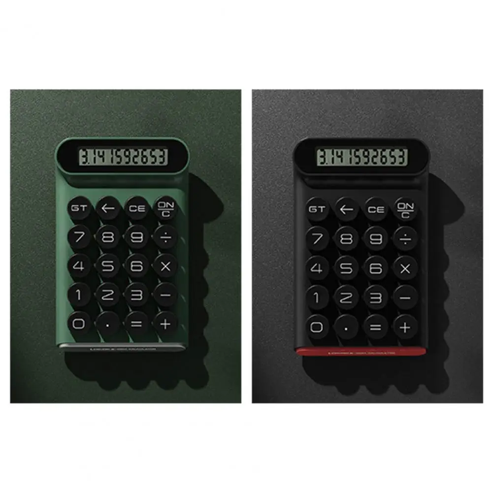 Calculadora de escritorio, cojín suave para los pies, ABS efectivo, calculadora de teclas mecánicas de 10 dígitos, cálculos matemáticos