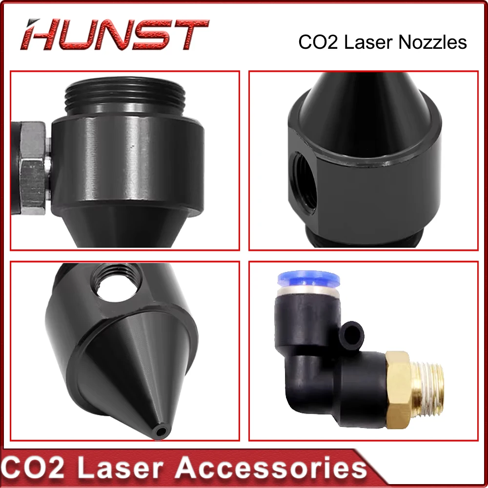 HUNST Co2 Laser Air Nozzle for Dia.20 FL50.8mm Focus Lens for Laser Head at CO2 Laser Cutting Machine