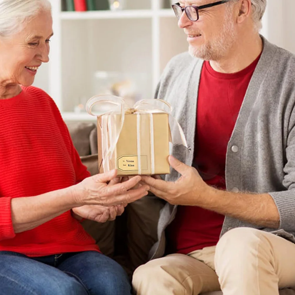 

Decorative Label Stickers Self-Adhesive Gift Tags for Party Favors Writable Sealing Decals Gift Wrapping Present Tags Stickers