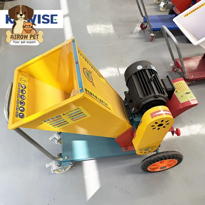 AIROW Electric Branch Crusher 5.5 kW Low Noise Motor Compact Footprint for Urban Garden and Community Use