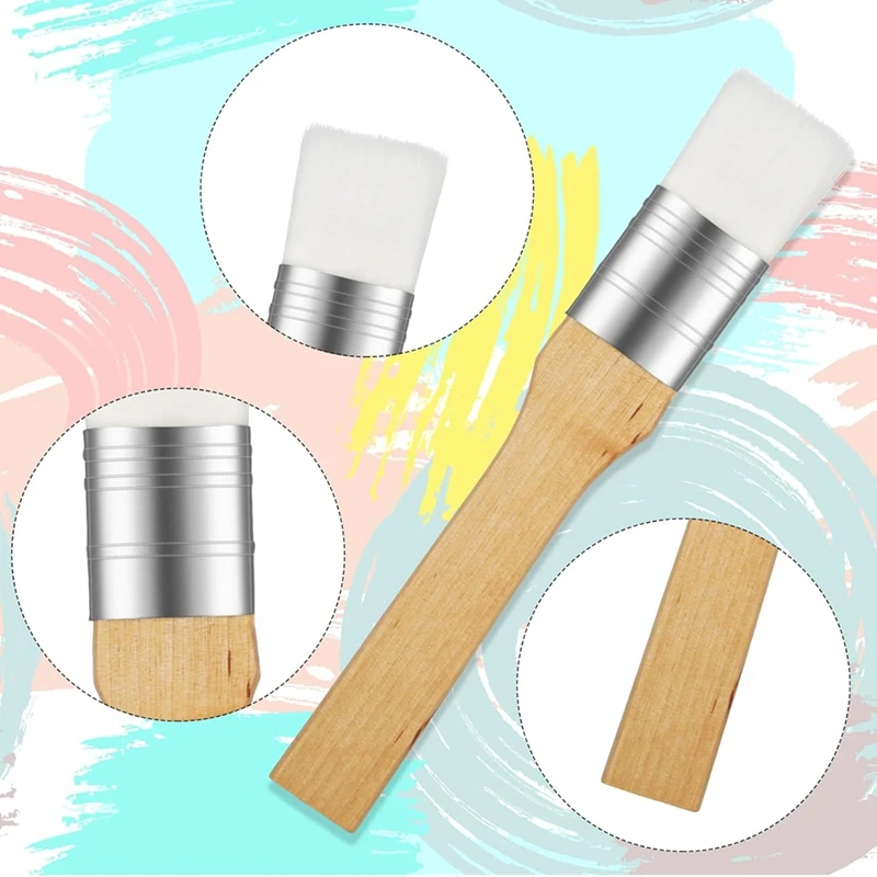 Juego de pinceles de pintura artística, 6 piezas, pinceles de madera para artistas, adultos, niños, pintura facial corporal, pintura acrílica de acuarela