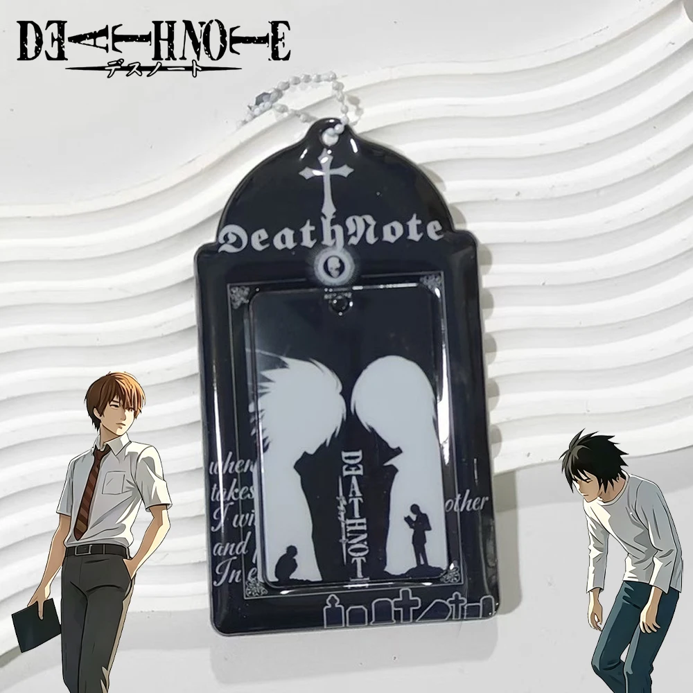 Game Death Note Light Yagami L Lawliet Cosplay Photocard Holder Student ID Card Cover Bag Pendant Keyring Halloween Accessory