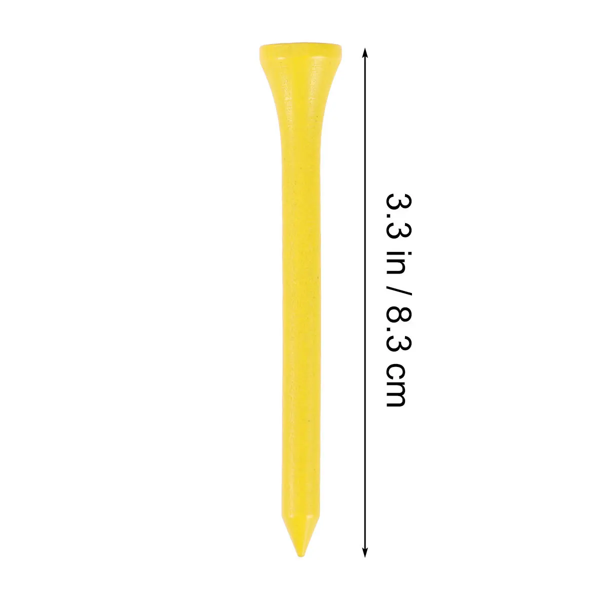 100 قطعة 8.3 سنتيمتر طول ياردة خشبية تيز عمق أطول مستقيم محركات إكسسوارات الغولف الأصفر تيز