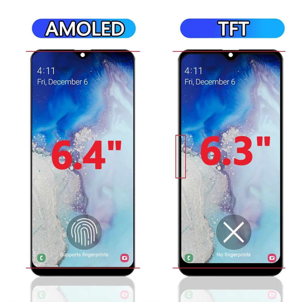 Pantalla AMOLED LCD para Samsung Galaxy A30s Display LCD Touch Screen Digitizer Assembly para Samsung A307F A307FN Repuesto de Pantalla 3