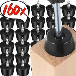 160/8PCS Rubber Foot Table Chair Leg Pad Board Cabinet Couch Cover Non-slip Floor Protectors Cap Home Desk Furniture Bumper Pads