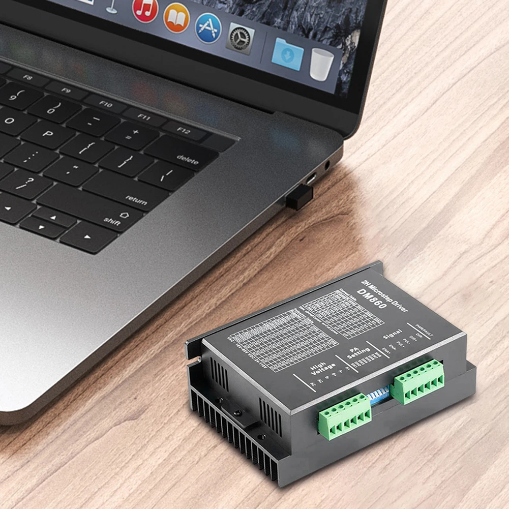 

DM860H DM860 Stepper Motor Drive 0-200khz 2 Phase Microstep Drive AC18-80V Or DC 24-110V 2A-7.2A 2H for Nema34 Stepper Motor