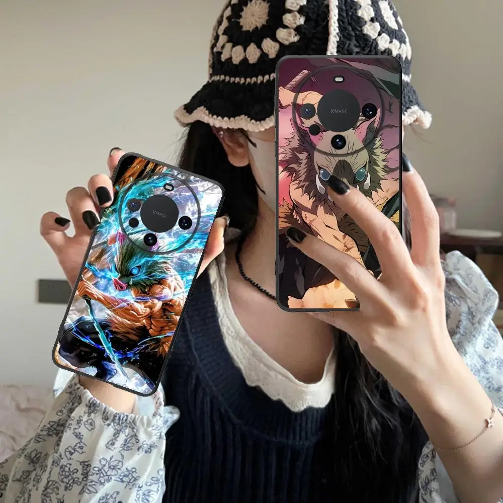 حافظة هاتف Demon Slayer Inosuke لهاتف Huawei Mate 60 50 40 30 20 10 Pro Plus Lite E 5G طباعة ملونة واقية فاخرة جميلة