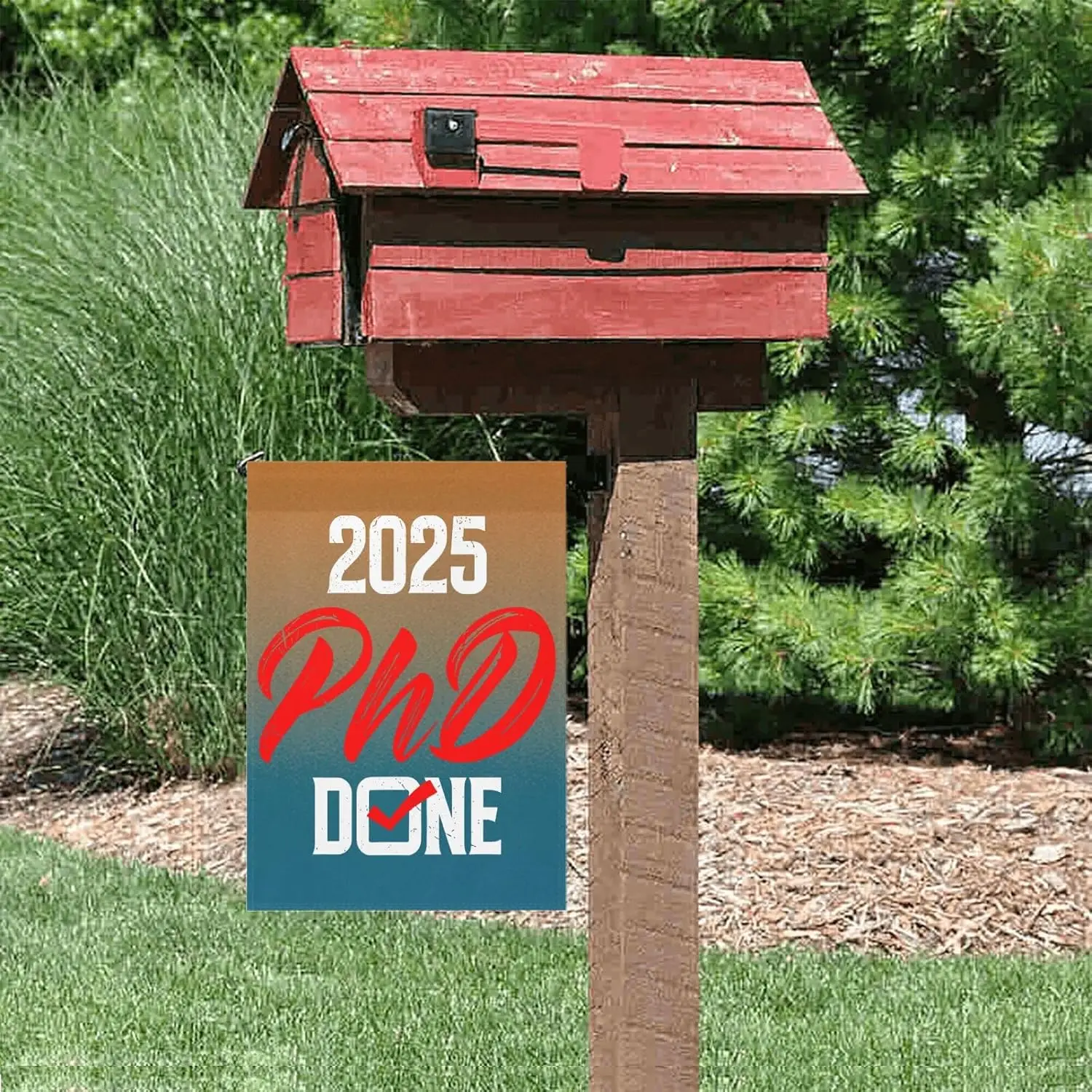 PH.D DONE 2025 تشريح الطبيب دكتوراه ساحة العلم 12x18 مزدوجة الوجهين الجدة منزل العلم للحديقة HZZ #4