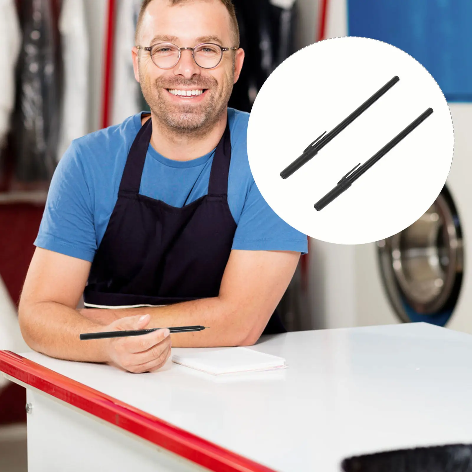 

5Pcs Professional Laundry Pen Non-Fading Fabric Marker for Clothes Dry Cleaner Sheets for Dryer Laundry Labels Pens