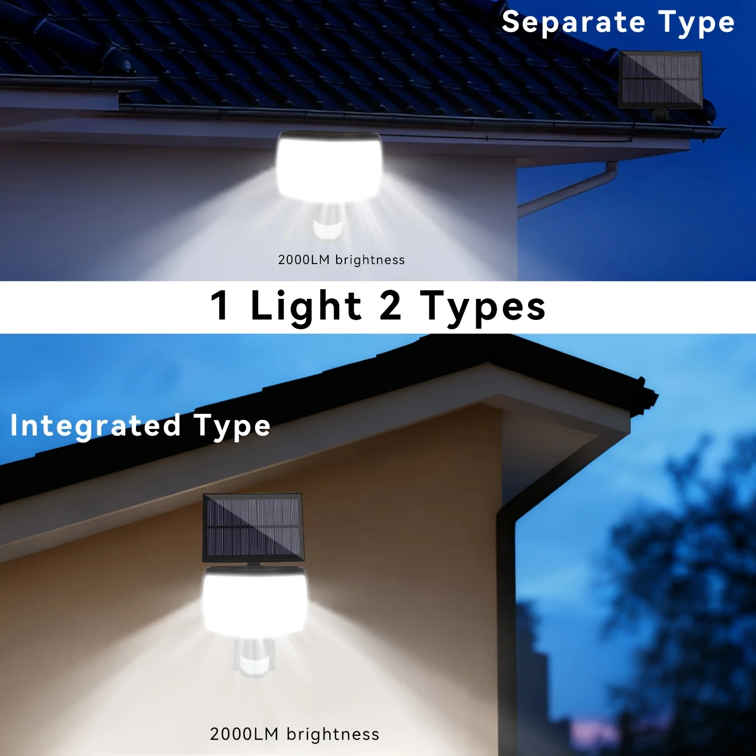 

2PCS Solar Motion Sensor Street Lamp, Outdoor Solar Motion Sensor Security Flood Lamp, 3 Modes, IP65 Waterproof for Garden Yard