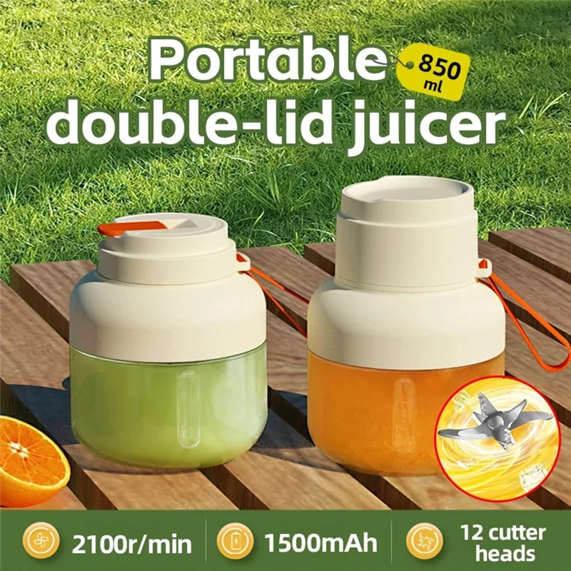 Abre-Rechargeable Spremiagrumi Utensile Da Cucina Spremiagrumi Portatile Tazza Frullatore Frullato 12 Coltelli Agitatore Bottiglia Casa Frutta Spremiagrumi Tazza