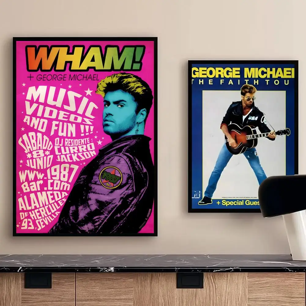 ديكور المنزل G-جورج مايكل ملصق HD ذاتي اللصق مقاوم للماء مثالي للمنزل والمكتب وغرفة النوم هدية رائعة #2