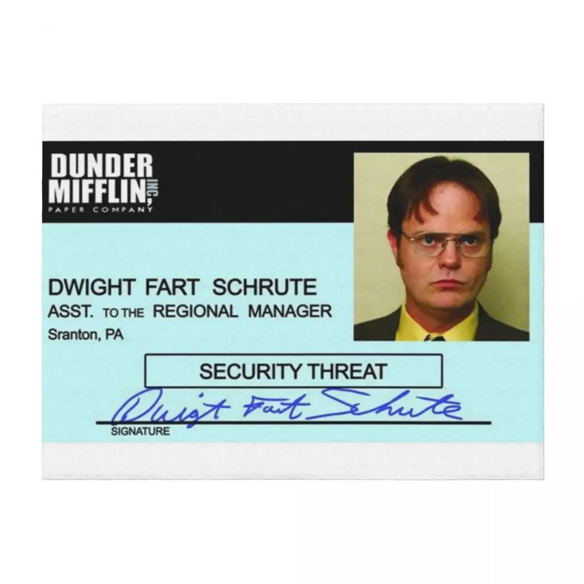 

dwight fart schrute Throw Blanket Stuffeds warm for winter funny gift Flannels Blankets