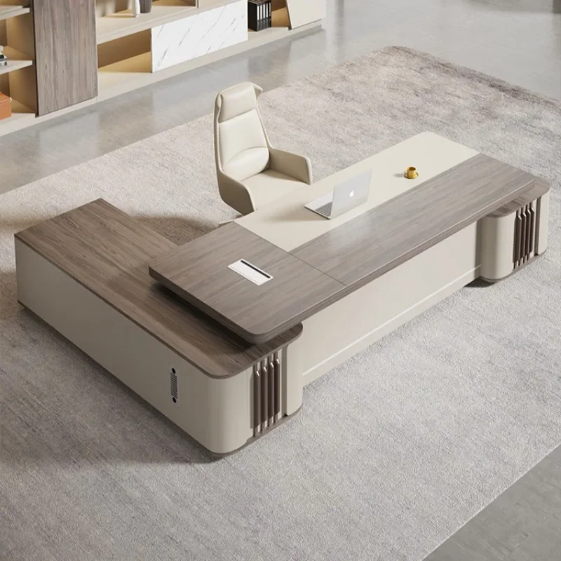 High Quality Boss Office Desk Luxury Storage Conference Modern European Work Corner Desks Drawers Accessories Bureau Furniture