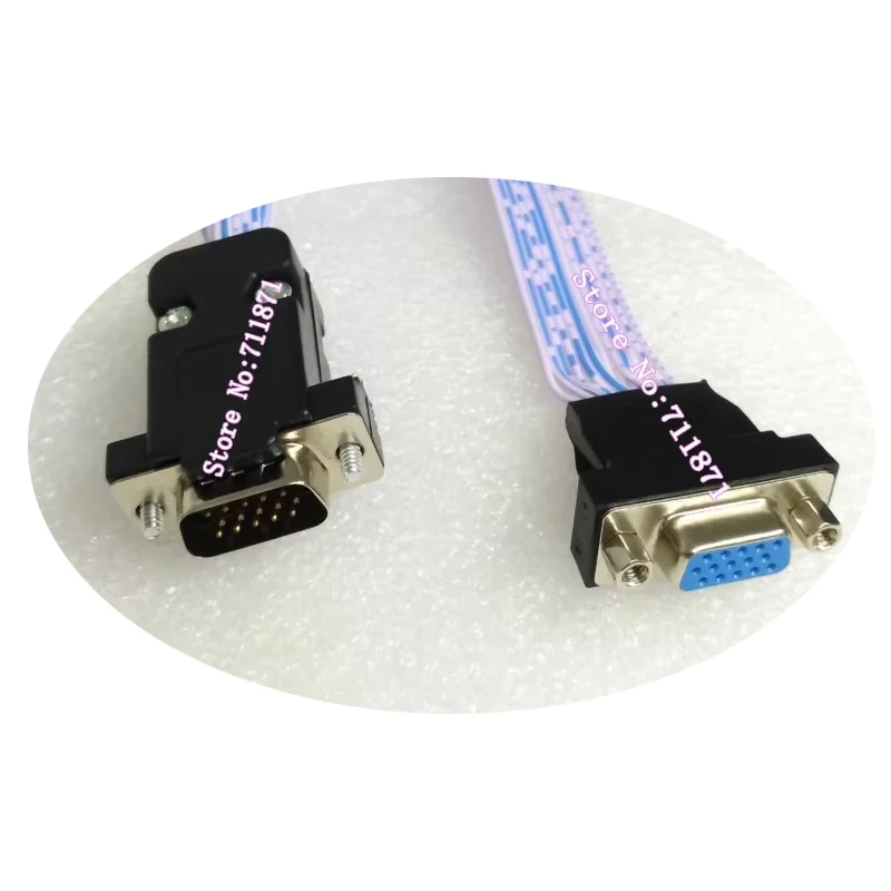 

15P Женский отрезной винт VGA D-Sub Удлинительный кабель Шнур Короткий штекер-мама D-Sub VGA удлинительный провод 15-контактный HDB15 Мужской Женский