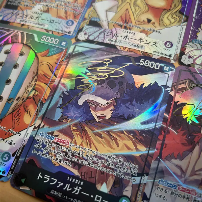 12 pièces/ensemble une pièce Super Star système Leader grande tête bricolage auto-fait couleur carte Flash Anime jeu Collection carte cadeau jouet