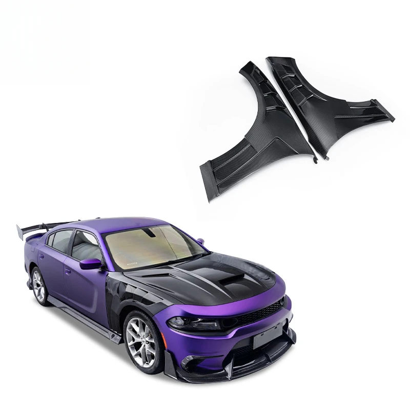 Premium EJW Perforated Carbon Fiber Fenders Fit 2015-2023, Protective Decorative Auto Retrofit Upgrade Accessories