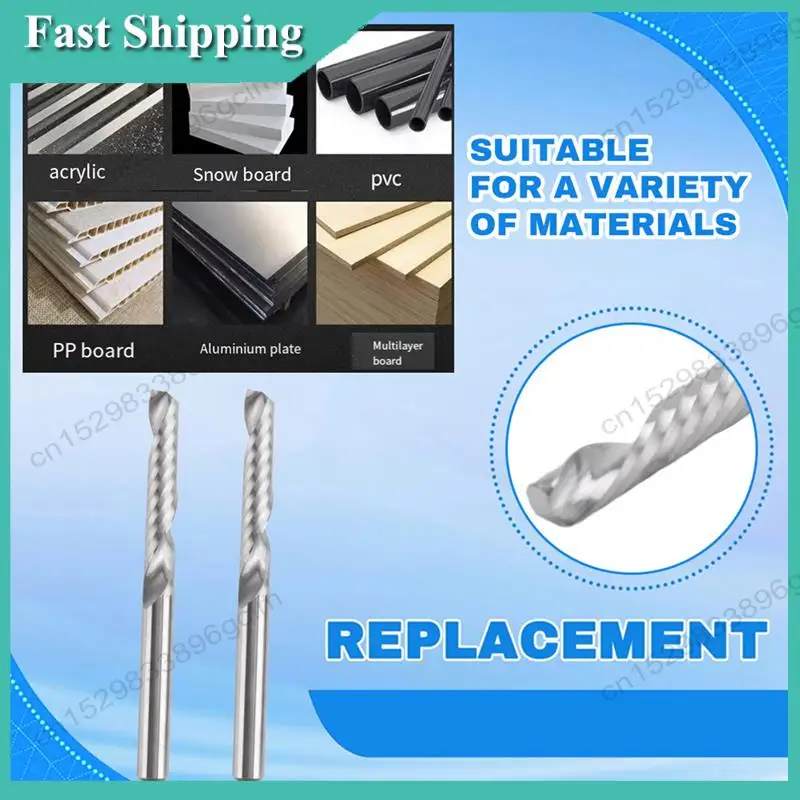 -BABQ 10 Pack CNC Router Bits 1/8 Inch Shank Spiral Upcut Router Bit Single Flute End Mill Set Milling Cutter Tungsten Steel Eng