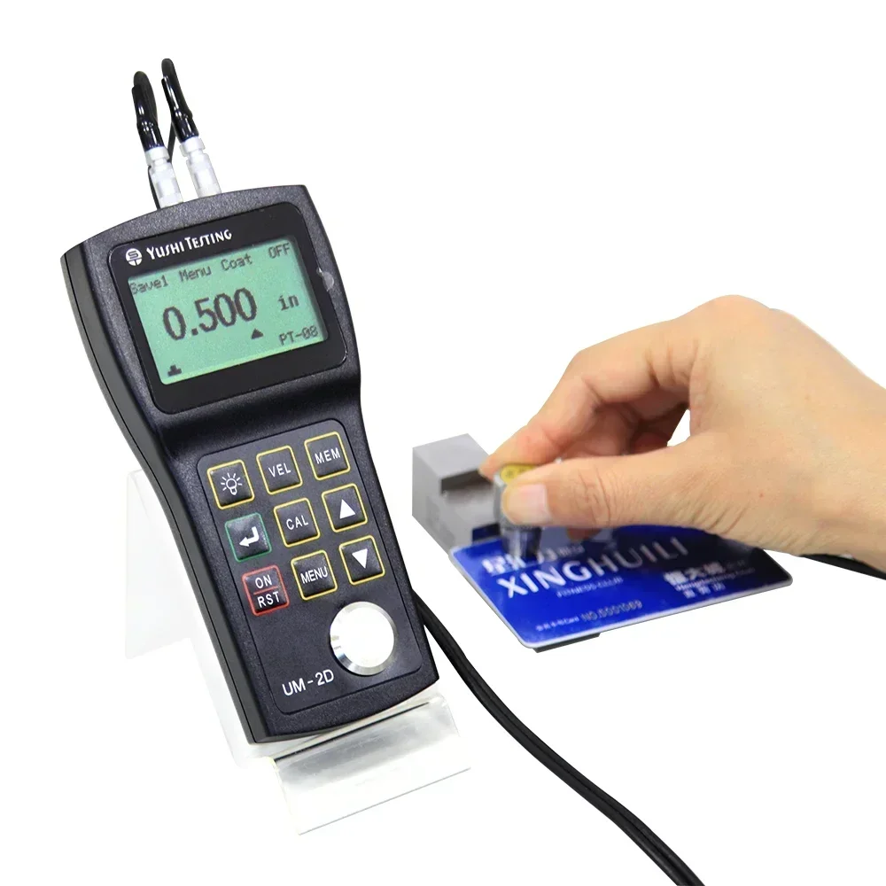 Portable Digital High Resolution 0.01mm Through Coating Ndt Ultrasonic Thickness Gauge Um 2d