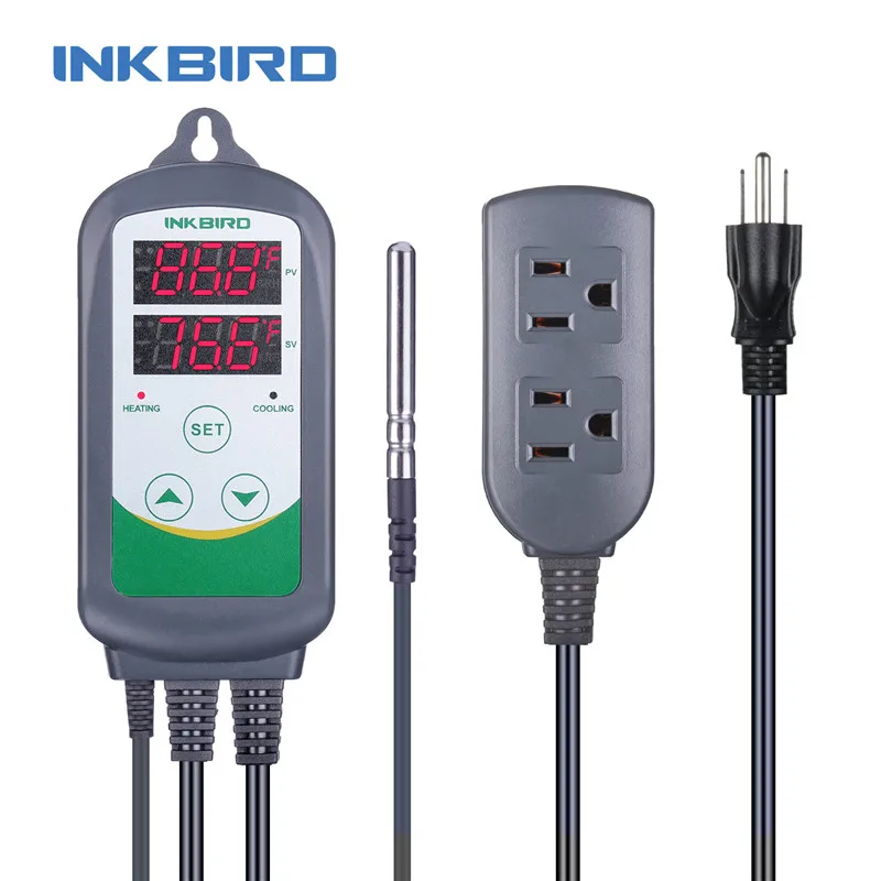 

INKBIRD ITC-308 Digital Temperature Thermoregulator Controller Indoor/Outdoor Heating/Cooling Control Instrument