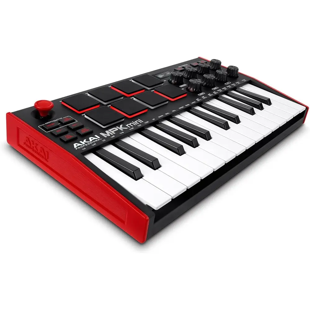 25-Key USB MIDI Keyboard Controller with Backlit Pads, Knobs, Music Software, and Sound Package