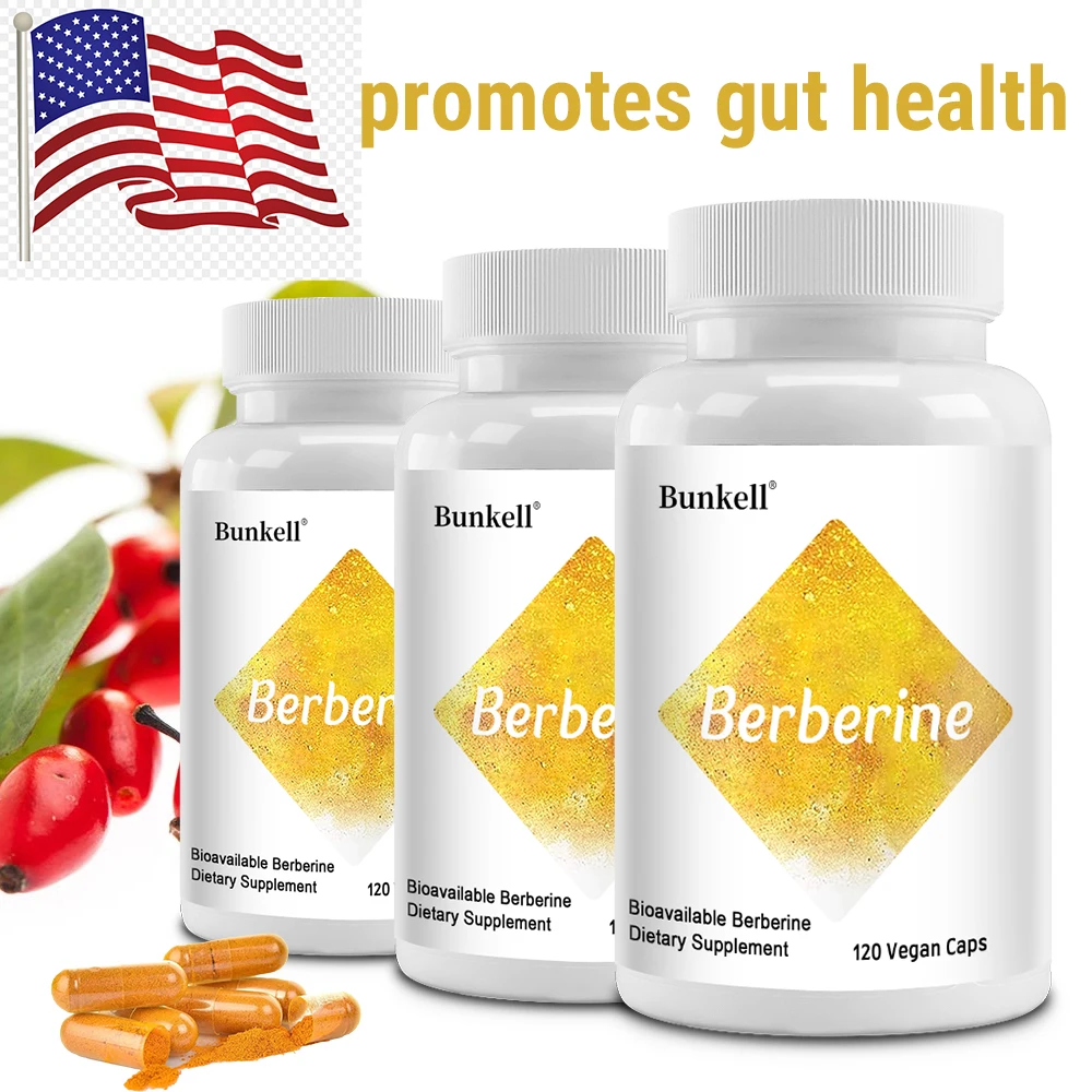 

Berberine Capsules - Antioxidant Supplement, Immune System, Brain, Cardiovascular and Gastrointestinal Health Food