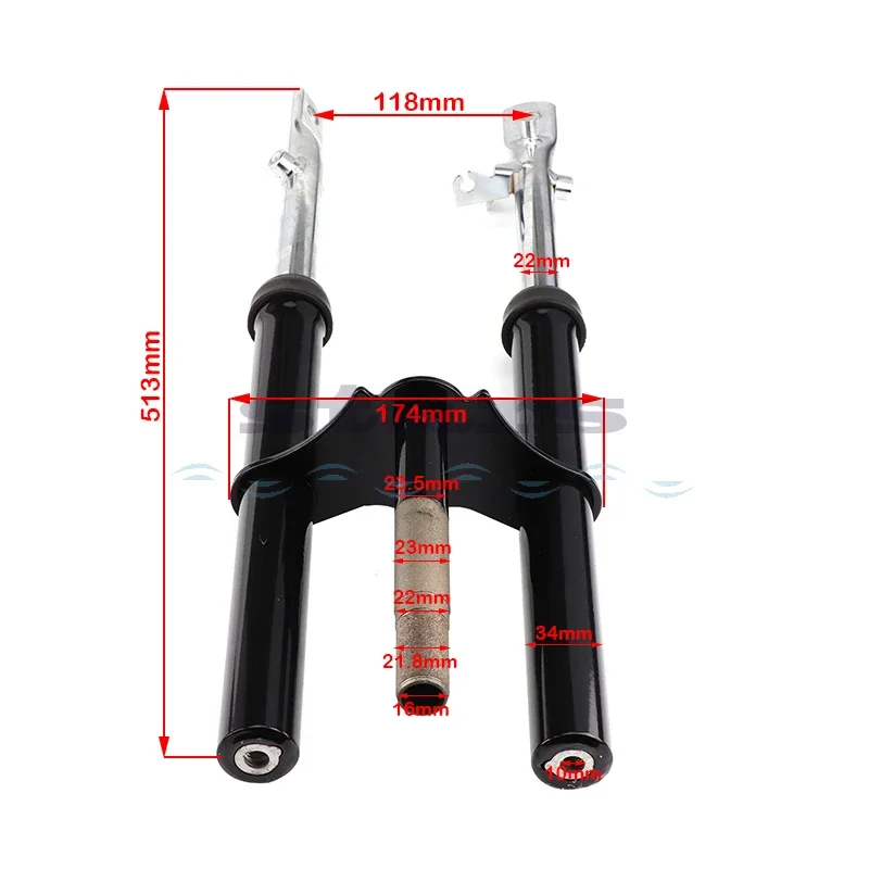 Motorcycle Front Forks Suspension with Triangle Shock Up and Down Clamp Fit for 50 50cc Xr50 Crf50 50 Xr Dirt Pit Bike view 2