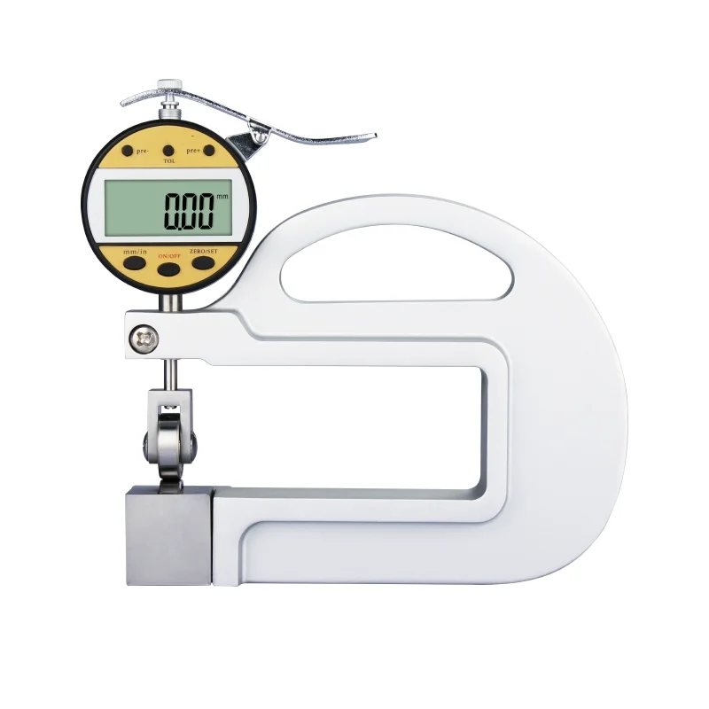 เกจวัดความหนาดิจิตอล120มม. 0-10มม. ความลึกคอพร้อมเครื่องมือวัดความหนา0.01มม. 0.001มม.