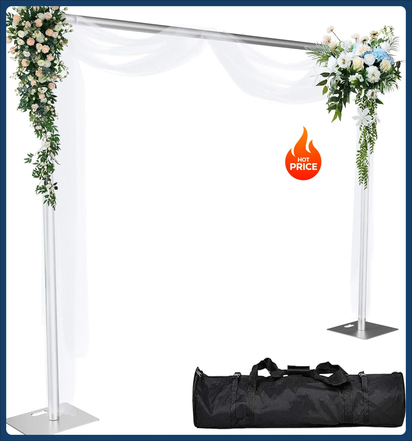 

[Discounted Price!Free Shipping!][Free Shipping!]Pipe and Drape Backdrop Stand 8ftx10ft Adjustable Background Support System Hea