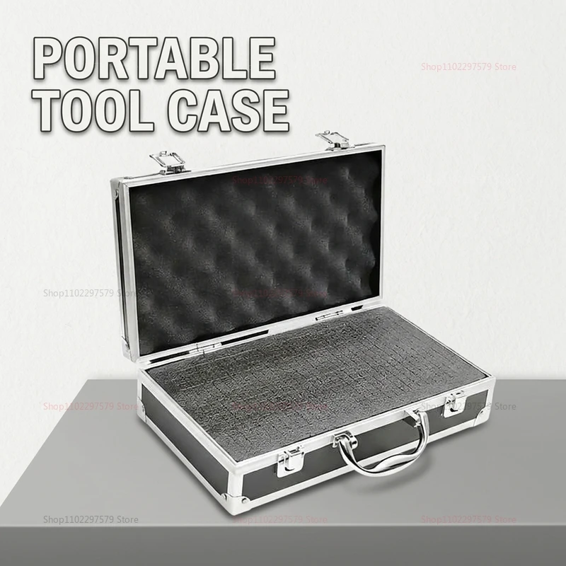 Portable Aluminum Tool Box with Sponge Lining Impact Resistant Storage Case Handheld Organizer 30x17x8cm Toughbuilt