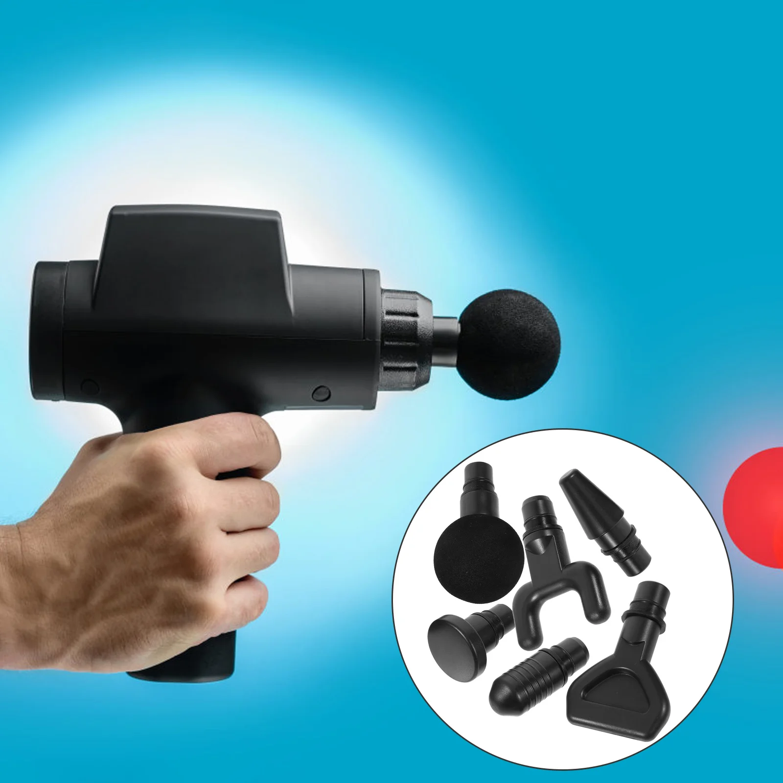 

1 set Heads Accessories for Muscle Relaxation Portable Fitness Massager Attachments Salon Tool Body Adapter